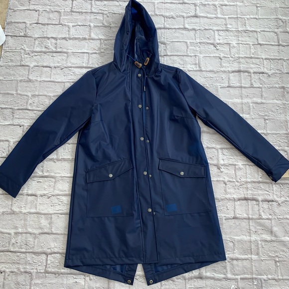 levi's hooded front zip raincoat